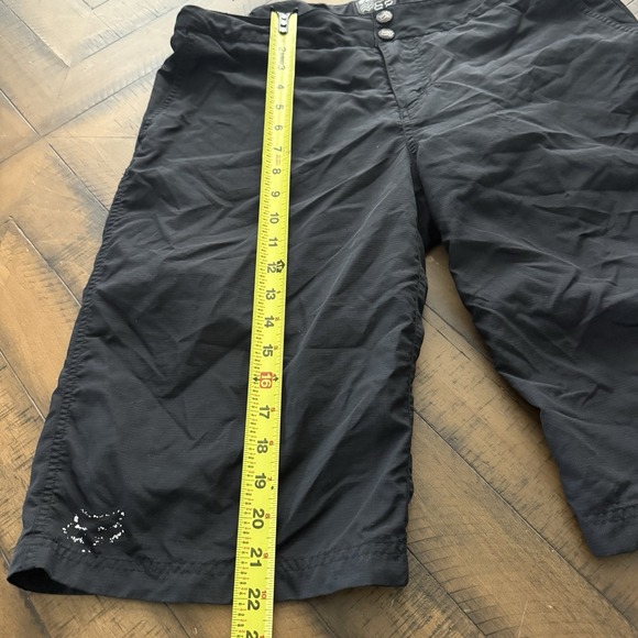 Fox Racing Shorts Black Padded Adjustable Ripstop Biker - Picture 10 of 15